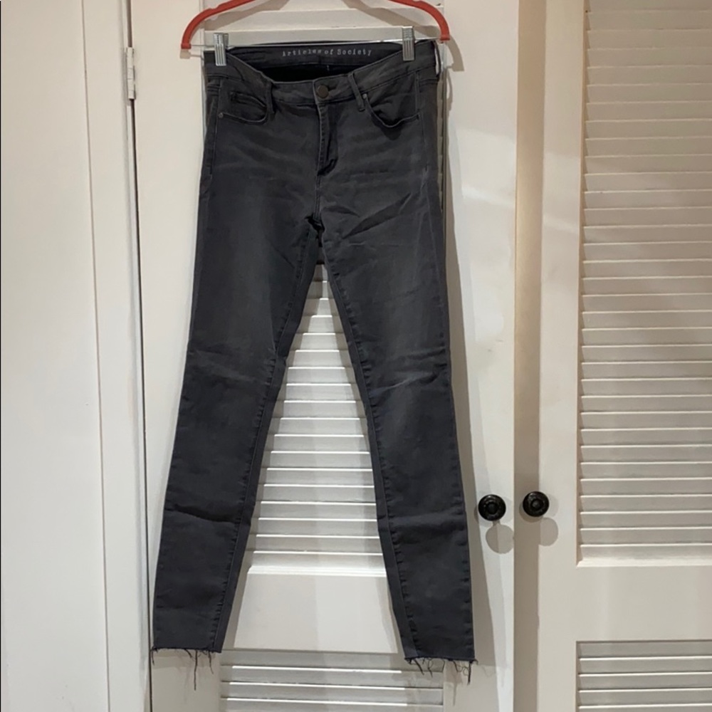 Articles of society grey cut off skinny jeans